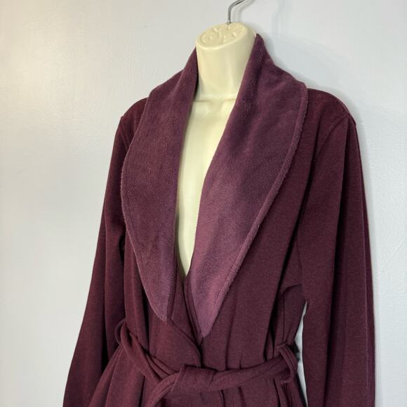 UGG Duffield Ii Shawl Collar Wrap Robe Wild Grape In Purple Soft Loungewear XL - Picture 8 of 15